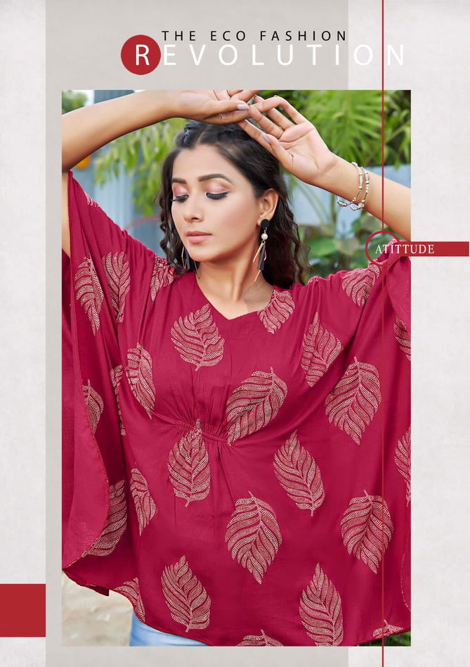 TIPS TOPS KAFTAN 2 Fancy Rayon Printed Wholesale Top Collection